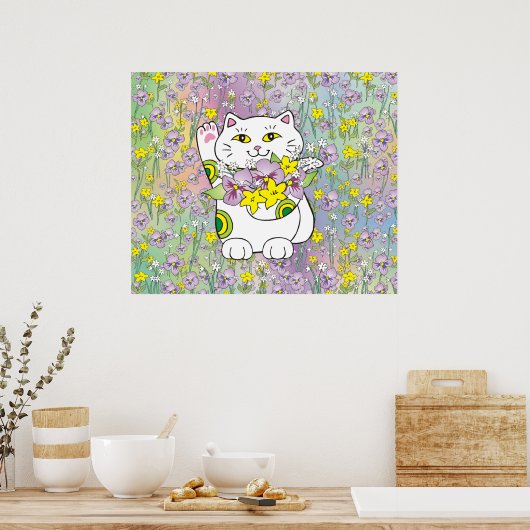 Poster Spring Bouquet Maneki Neko (Cuisine)