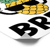 Poster Spring Break Ananas Sungles Plage tropicale Vaca (Coin)