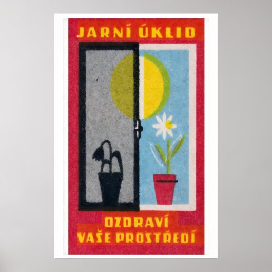 Poster Spring Clean Your House - Matchbox Print - Czech (Devant)