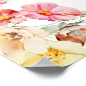 Poster Spring Colorful Floral Bridal Shower Welcome Sign (Coin)