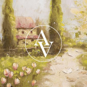 Poster Spring Cottage Paysage Maison de campagne Vintage