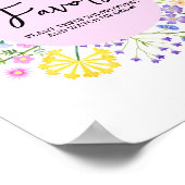 Poster Spring Fleur sauvage Garden Party Anniversaire Ped (Coin)