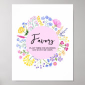 Poster Spring Fleur sauvage Garden Party Anniversaire Ped (Devant)