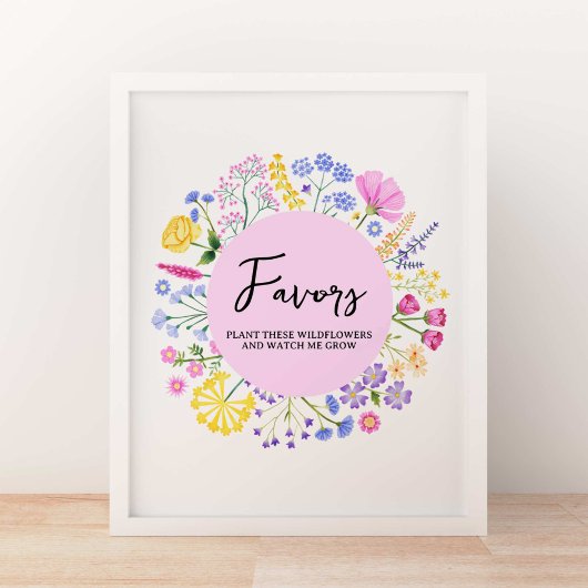 Poster Spring Fleur sauvage Garden Party Anniversaire Ped