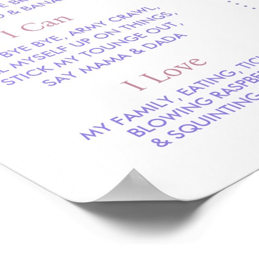 Poster Spring Floral Fairy First 1st Birthday Milestone (Coin)