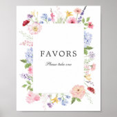 Poster Spring Floral Frame Favours (Devant)