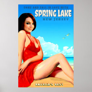 Poster Spring Lake New Jersey Shore Meilleur Voyage en Am