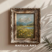 Poster Spring Mountain Meadow Vintage Nature Art