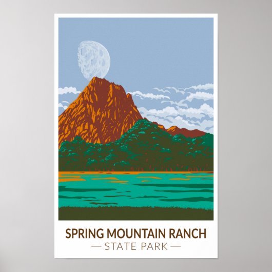 Poster Spring Mountain Ranch State Park Nevada Vintage (Devant)