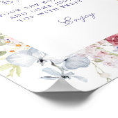 Poster Spring Pastel Floral Fête des mariées Mimosa Bar (Coin)