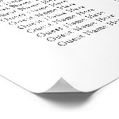 Poster Spring Wildflowers Purple Wedding Seating Chart (Coin)