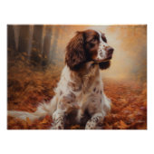 Poster Springer Spaniel à l'automne Feuilles automne Insp (Devant)