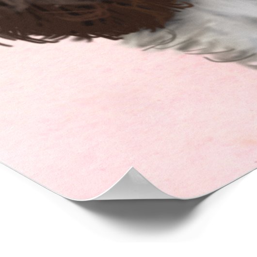 Poster Springer Spaniel avec Cupcake (Coin)