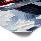 Poster Springer Spaniel Christmas Red Truck Holiday (Coin)