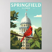 Poster Springfield Illinois vintage (Devant)