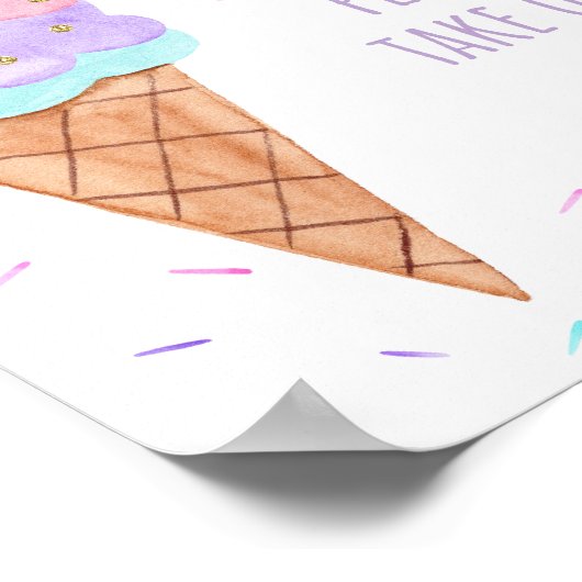 Poster Sprinkles Crème de glace Fête d'anniversaire Symbo (Coin)