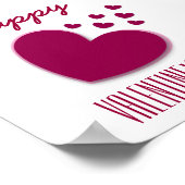 Poster Sprinkling Heureuse Sainte-Valentin des coeurs A04 (Coin)