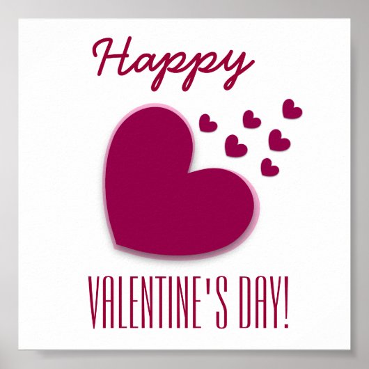 Poster Sprinkling Heureuse Sainte-Valentin des coeurs A04 (Devant)