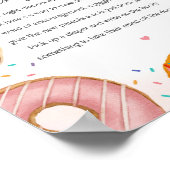 Poster Sprinted Donuts Baby shower Diaper Pensées Signe (Coin)