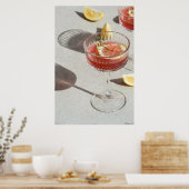 Poster Spritz de l'heure dorée : cocktail d'été et Sha de (Cuisine)