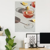 Poster Spritz de l'heure dorée : cocktail d'été et Sha de (Bureau à domicile)