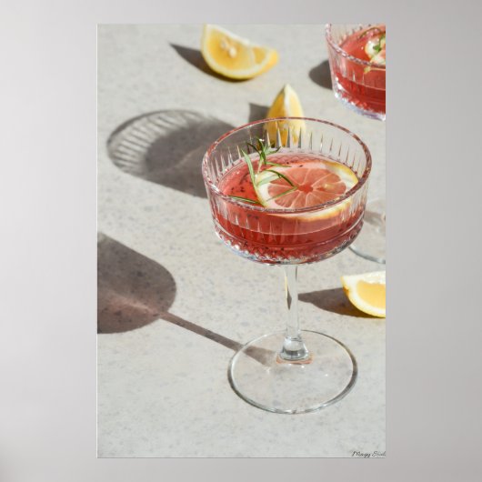 Poster Spritz de l'heure dorée : cocktail d'été et Sha de (Devant)