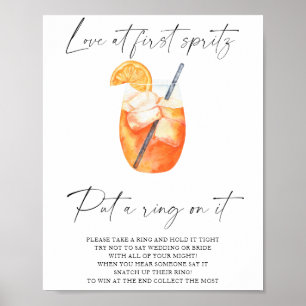 Poster Spritz enterrement de vie de jeune fille - Mets un