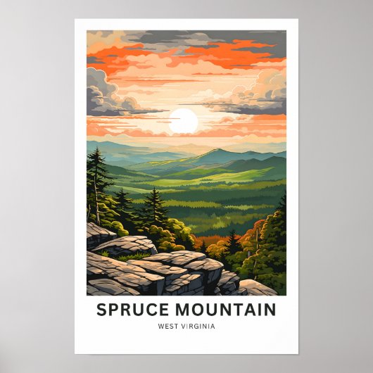 Poster Spruce Mountain virginie Ouest Imprimer (Devant)