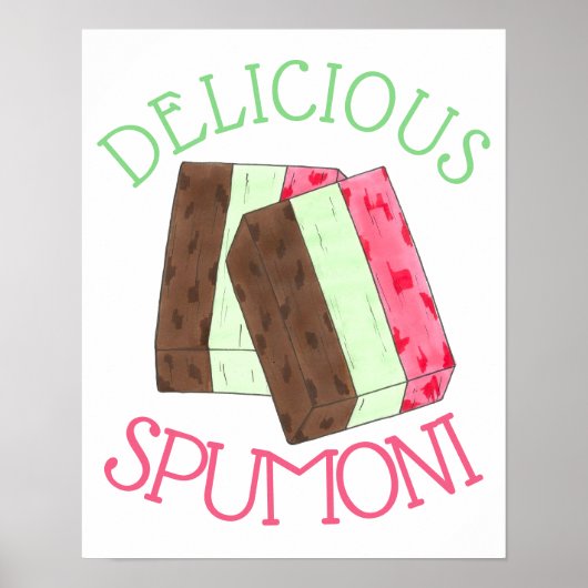 Poster Spumoni Italien Gelato crème glacée Spumone (Devant)