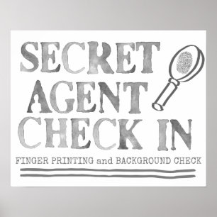 Poster Spy Party Welcome Sign