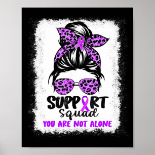 Poster Squad Messy Bun Purple Warrior Alzheimerheimer Awa