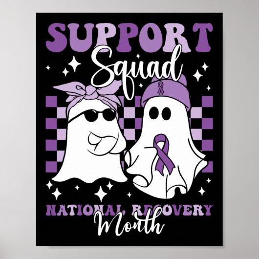 Poster Squad National Recovery Mois Addiction Recovery Re (Devant)