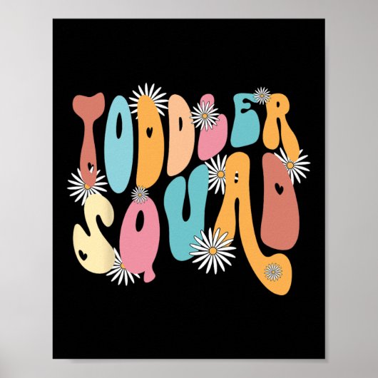 Poster Squad PrK Enseignant À La Maternelle Retourner À L (Devant)