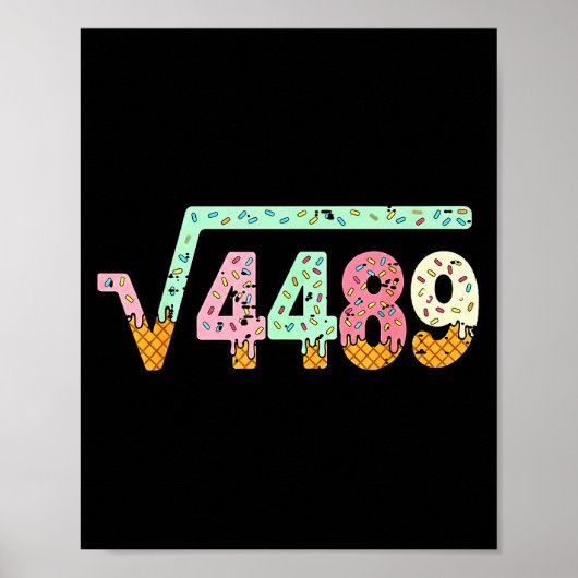 Poster Square Root 4489 Slang Math Teacher Six Seven 6 7 (Devant)