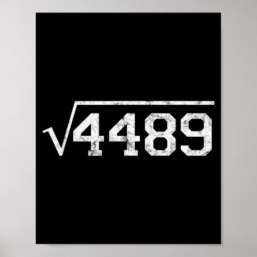 Poster Square Root Of 4489 Slang Math Teacher Six Seven 6 (Devant)
