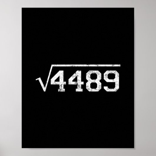 Poster Square Root Of 4489 Slang Math Teacher Six Seven 6 (Devant)