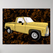 Poster Squarebody, pick-up, GMC, Chevy C10, picture (Devant)