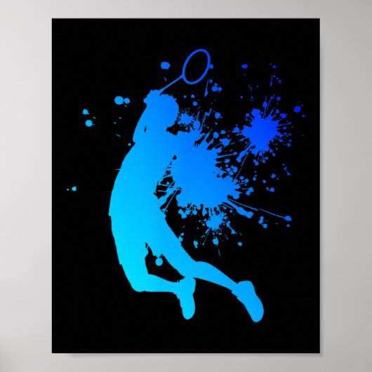 Poster Squash Navette Femmes Badminton Hommes (Devant)