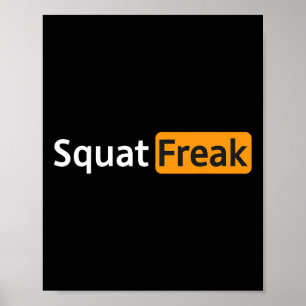 Poster Squat Freak Funny Gym Bodybuilding Fitness entraîn