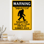 Poster Squatch (Sasquatch) aperçu Entrez à vos propres ri (Cuisine)