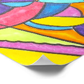 Poster Squawing D'Oiseaux Dans Le Bauhaus Moderne Et Arbr (Coin)