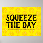Poster Squeeze Le Jour Citrons Fruit Jaune Noir Motif (Devant)