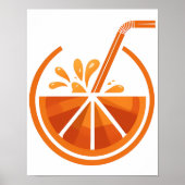 Poster Squeeze of Sunshine : Graphique de jus d'orange (Devant)