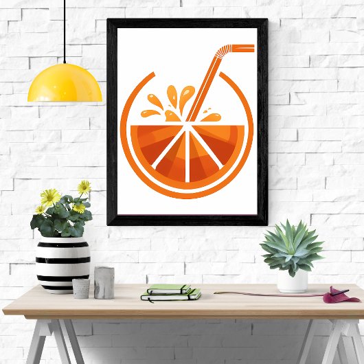 Poster Squeeze of Sunshine : Graphique de jus d'orange