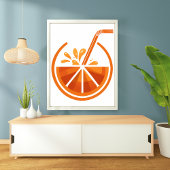 Poster Squeeze of Sunshine : Graphique de jus d'orange