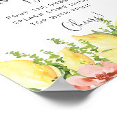 Poster Squeeze Principal Lemon Floral Mimosa Bar Boisson  (Coin)