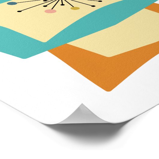 Poster Squeeze Rectangles Mid Century Moderne Retro Poste (Coin)