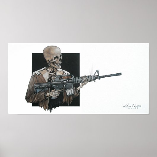 Poster Squelette AR-15 (Devant)