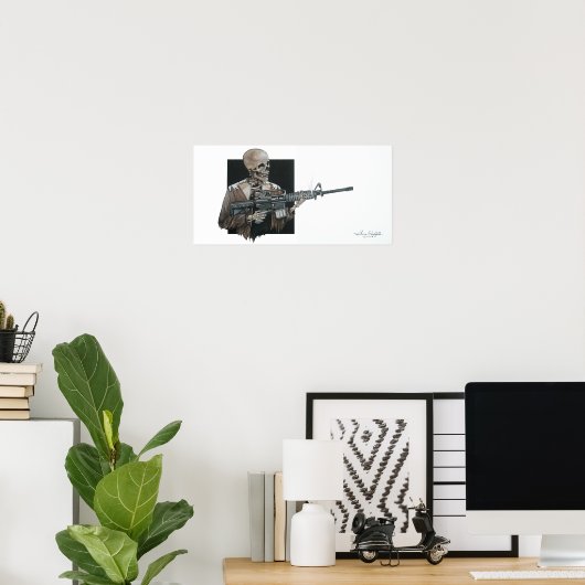 Poster Squelette AR-15 (Bureau à domicile)