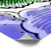 Poster Squelette avec casquette drôle avec fleur (Coin)